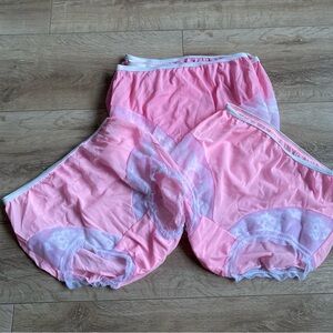 Vintage Stanfields Panties Truro Nova Scotia pink lace trim vintage lingerie